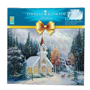 THOMAS KINKADE - DEER CREEK CHAPEL -PUZZLE - 1000 PC -‎ 100% COMPLETE